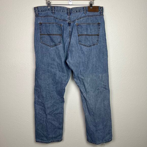 Tommy Hilfiger Jeans Mens Size 40x30 Relaxed Fit Light Wash Blue Denim - Picture 5 of 11